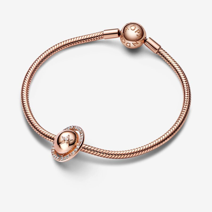 Saturn Rose Gold Charm