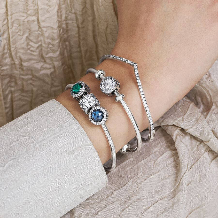 Sparkling Sea Green Bead Charm