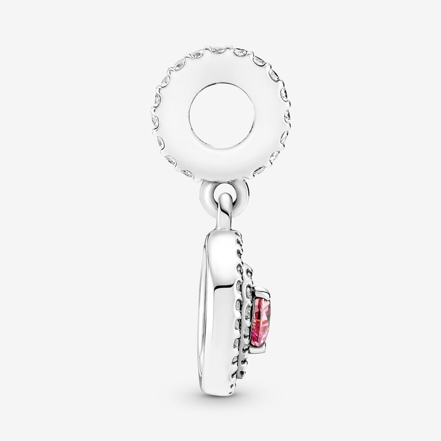 Sparkling Pink Heart Charm