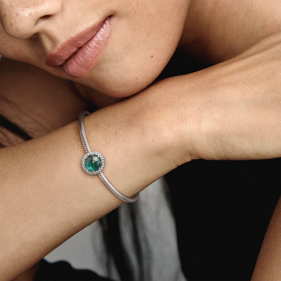 Sparkling Sea Green Bead Charm