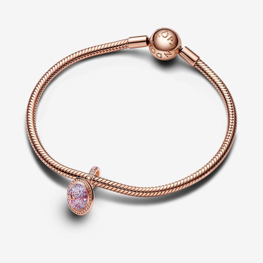 Planet Saturn Rose Gold Charm