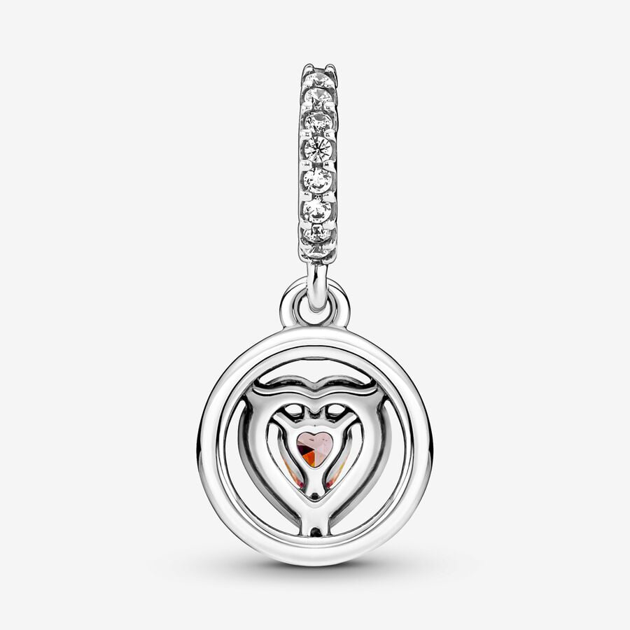 Sparkling Pink Heart Charm