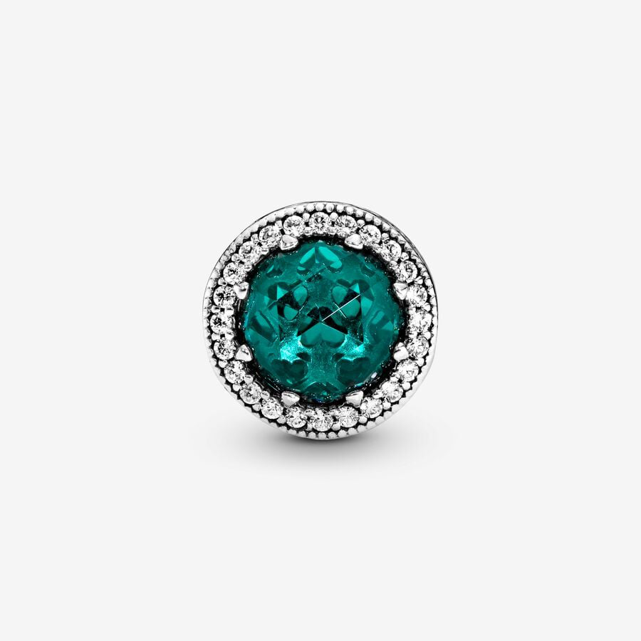 Sparkling Sea Green Bead Charm