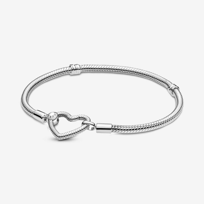 Moments Heart Closure Snake Chain Bracelet