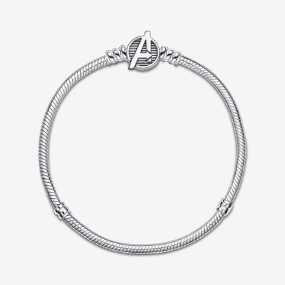 Moments Marvel The Avengers Logo Clasp Snake Chain Bracelet