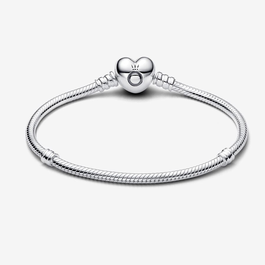 Moments Heart Clasp Snake Chain Bracelet