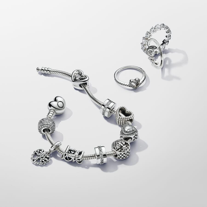 Moments Heart Clasp Snake Chain Bracelet