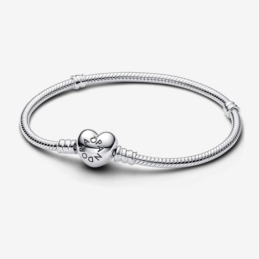 Moments Heart Clasp Snake Chain Bracelet