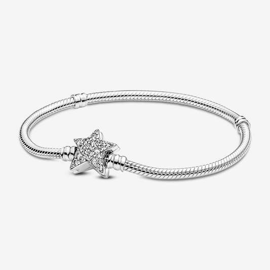 Moments Asymmetric Star Clasp Snake Chain Bracelet