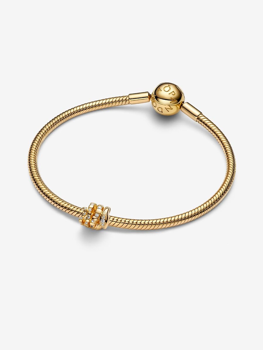 Curled Snake Gold Charm