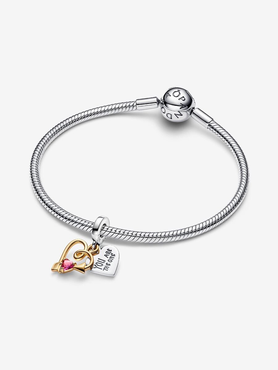 Heart & Arrow Double Dangle Charm