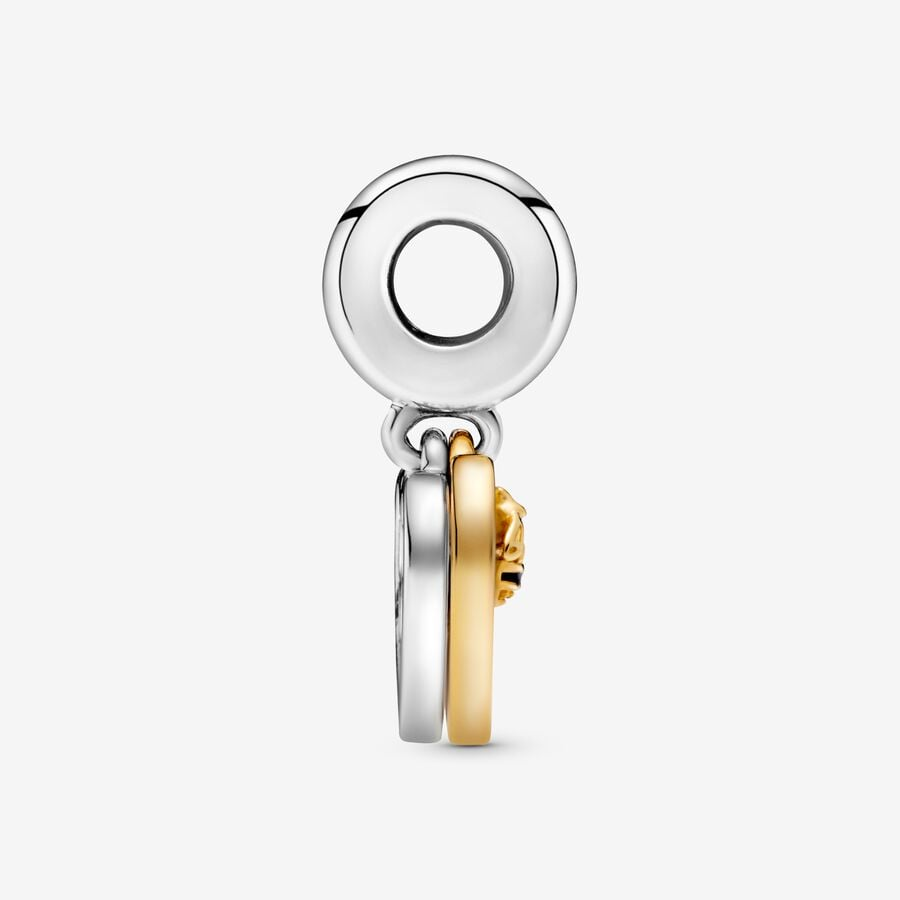 Heart and bee gold-plated Charm