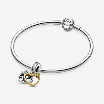 Heart and bee gold-plated Charm