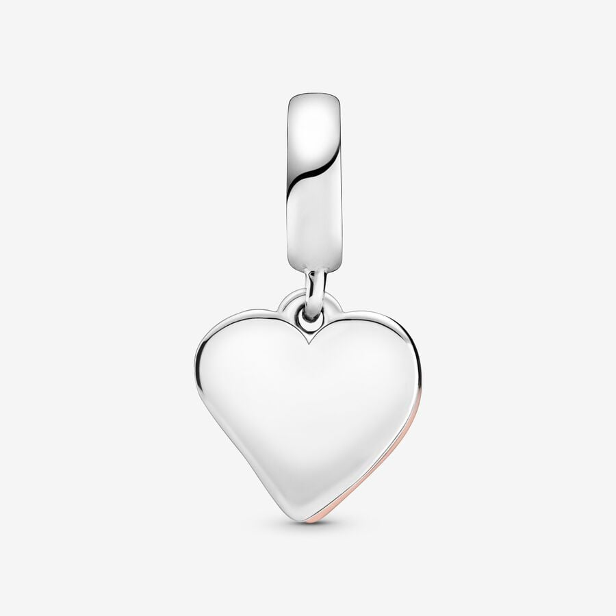 Sparkling Freehand Heart Dangle Charm