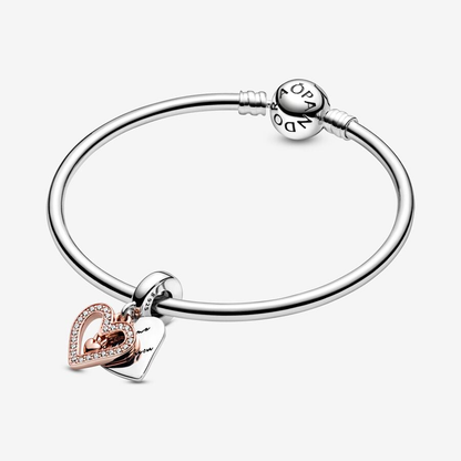 Sparkling Freehand Heart Dangle Charm