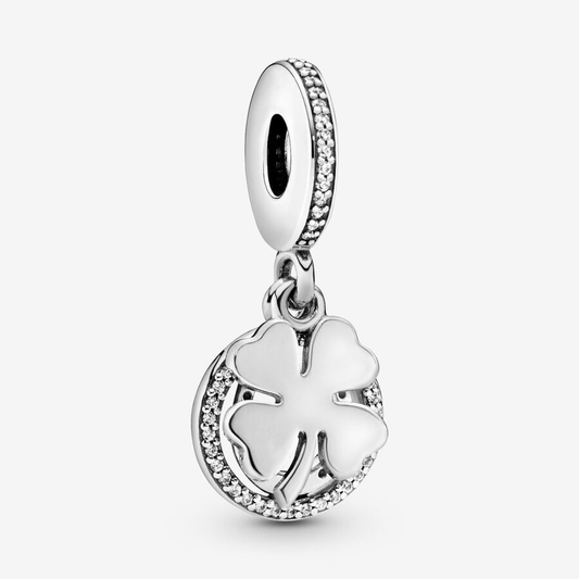 Lucky Four-Leaf Clover Dangle Charm