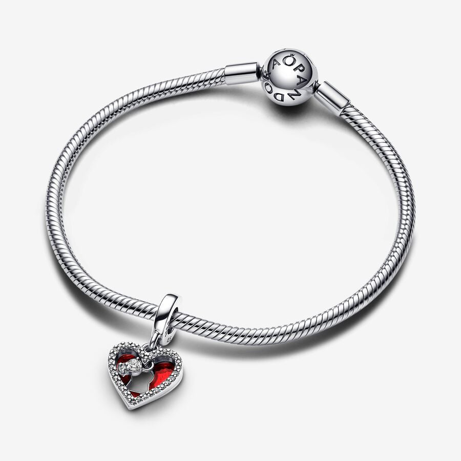 Red Heart & Keyhole Double Charm