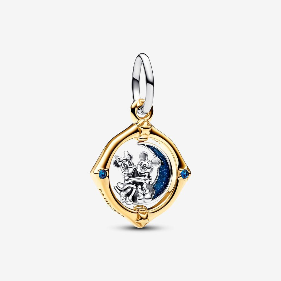 Mickey Mouse & Minnie Mouse Spinning Moon Charm