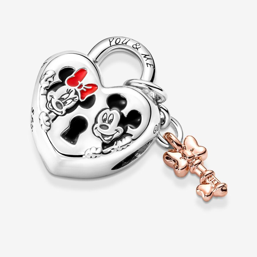 Mickey & Minnie Padlock Charm