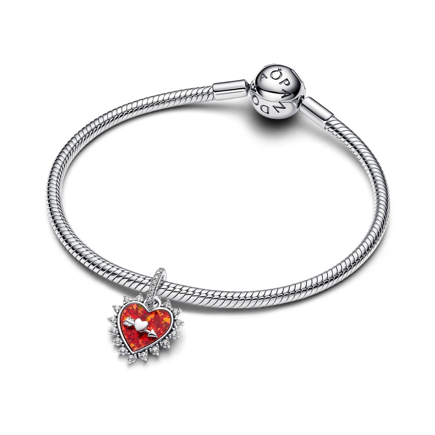 Red Heart Arrow Charm