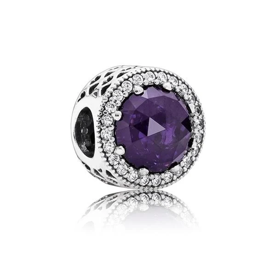 Purple Sparkling Bead Charm