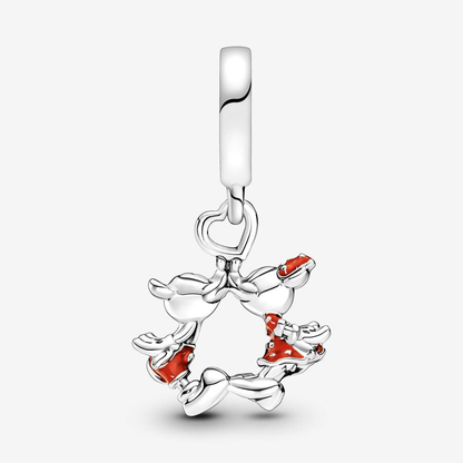 Mickey Mouse & Minnie Mouse Kissing Charm