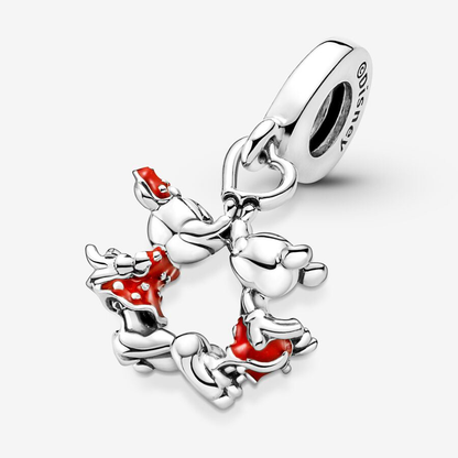 Mickey Mouse & Minnie Mouse Kissing Charm