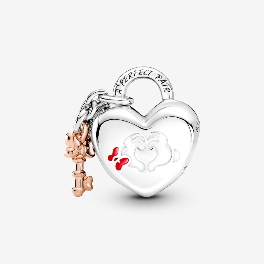 Mickey & Minnie Padlock Charm