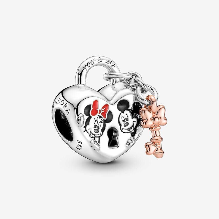 Mickey & Minnie Padlock Charm