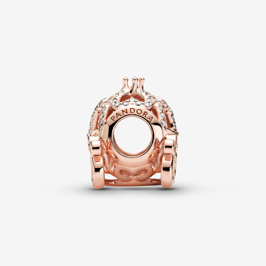 Rose Gold Cinderella's Carriage Charm