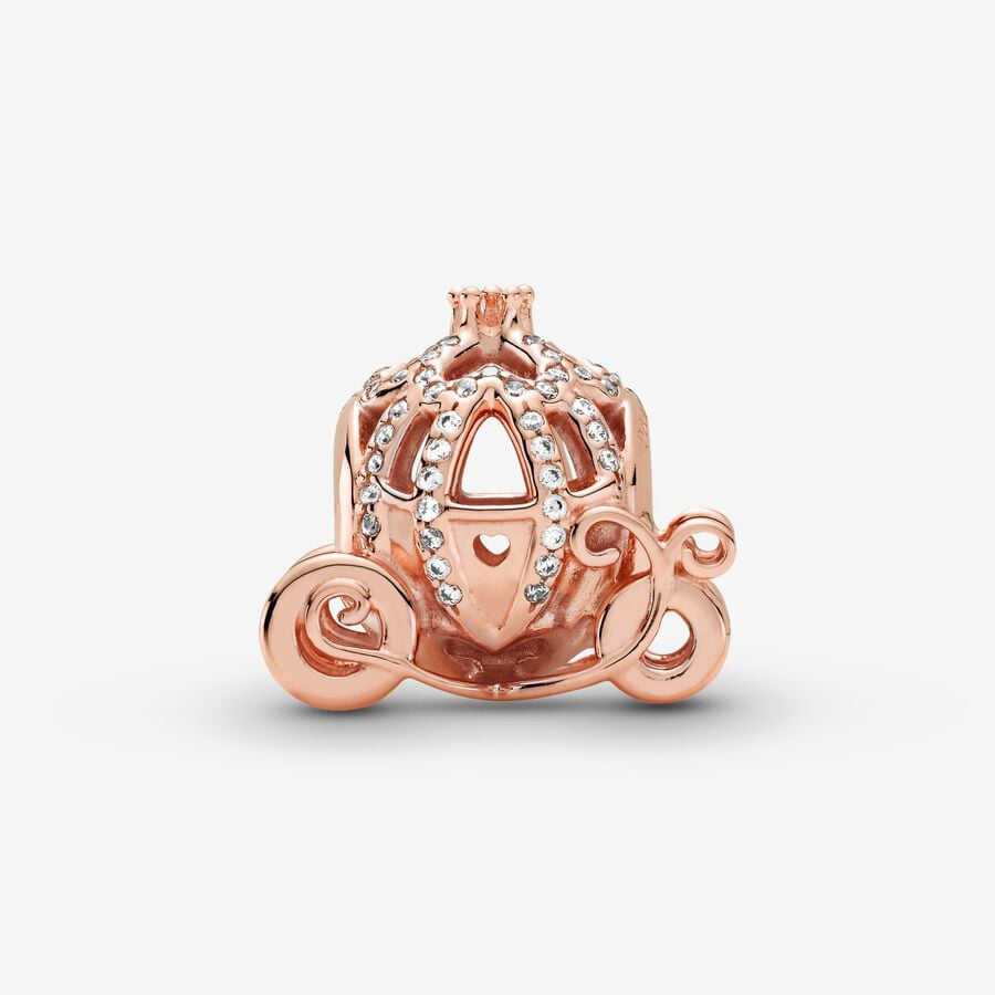 Rose Gold Cinderella's Carriage Charm