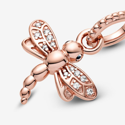 Rose Gold Dragonfly Charm