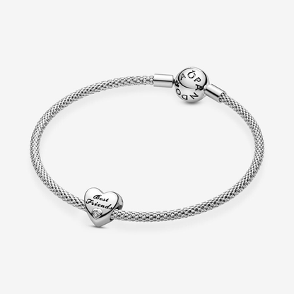 Best Friends Heart Charm