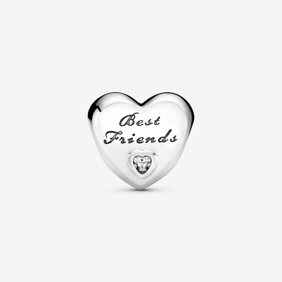 Best Friends Heart Charm