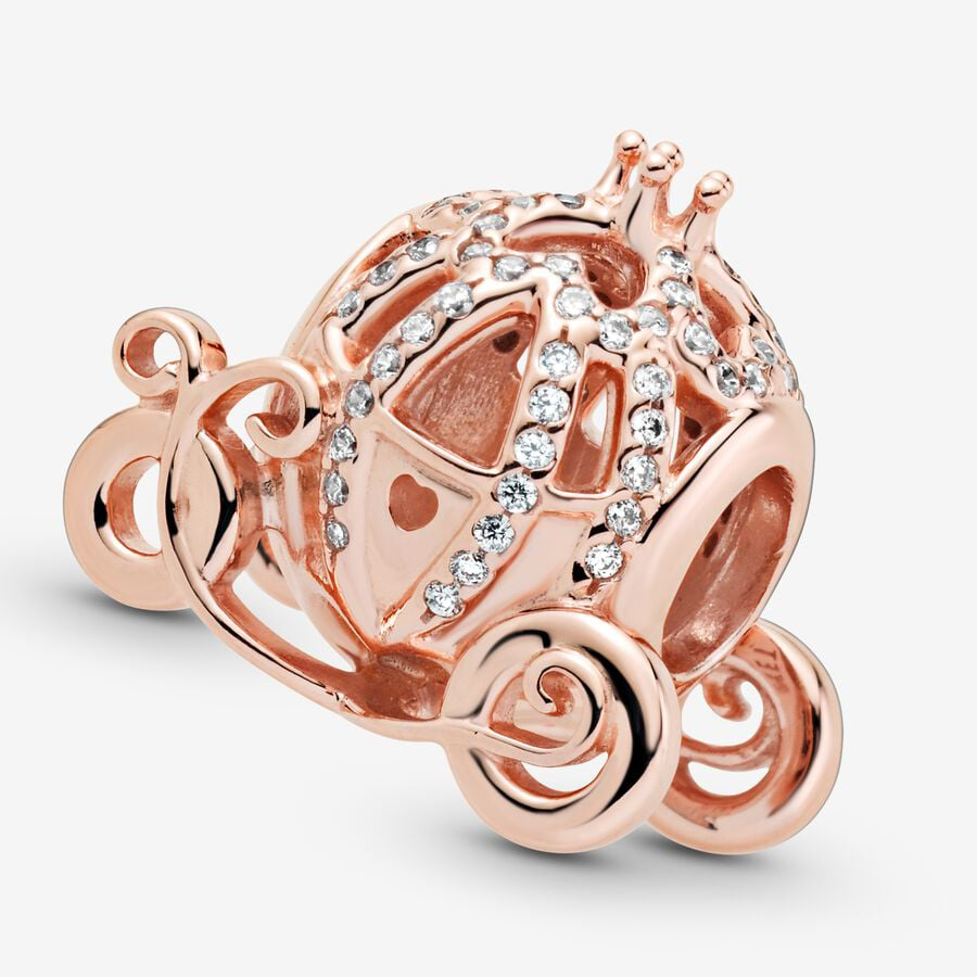 Rose Gold Cinderella's Carriage Charm