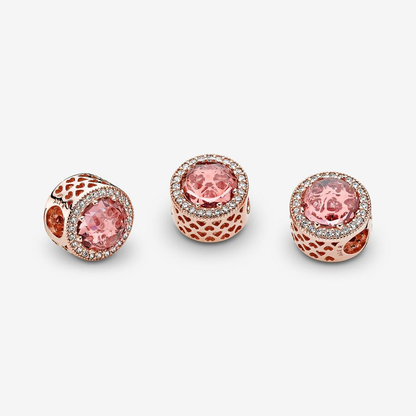 Pink Stone Rose Gold Charm