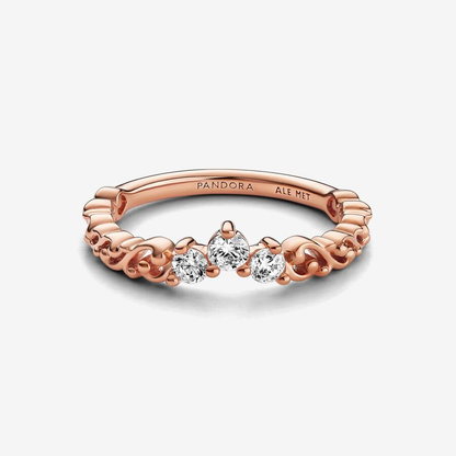 Rose Gold Crown Tiara Ring