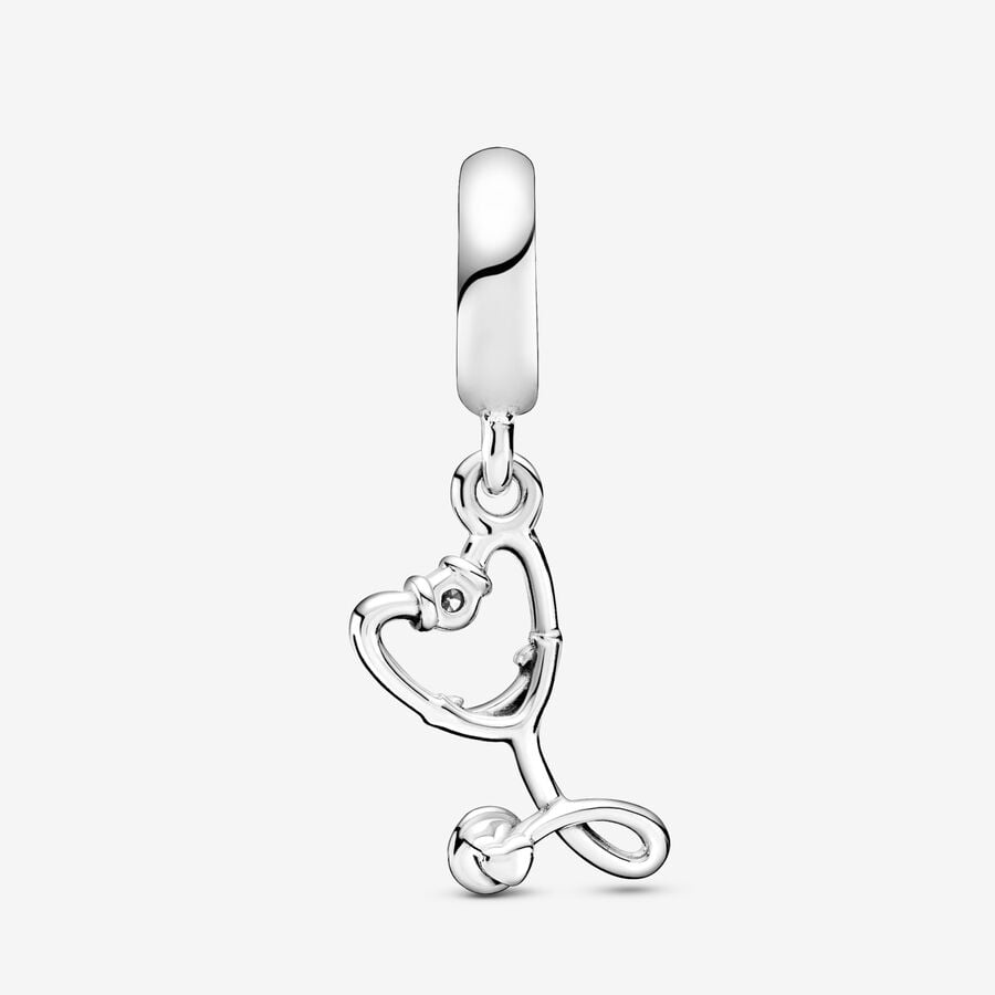 Stethoscope Heart Charm