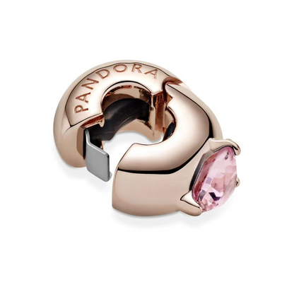 Pink Heart Rose Gold Clip