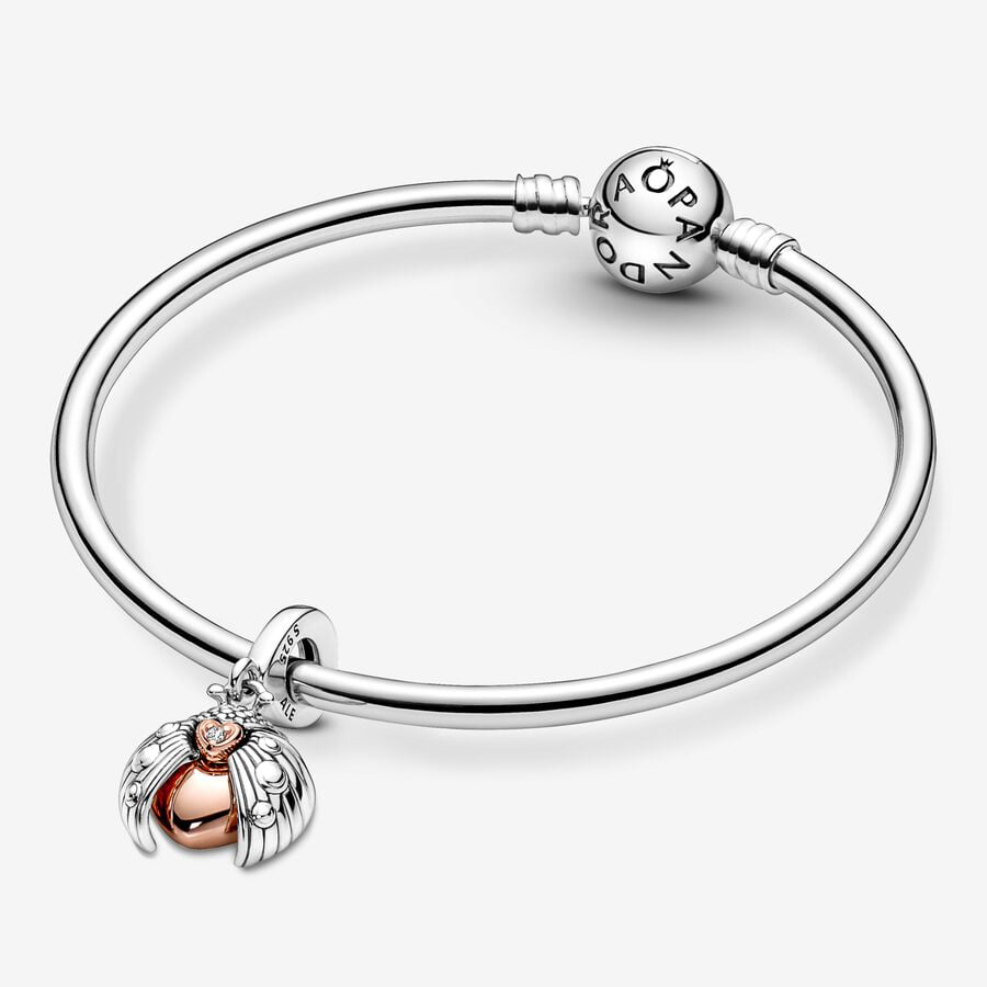 Rose Gold Ladybird & Heart Charm