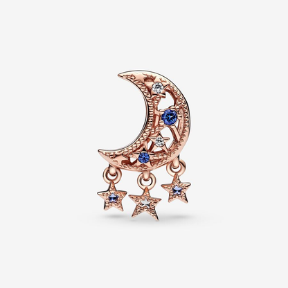 Half Moon & Stars Rose Gold Charm