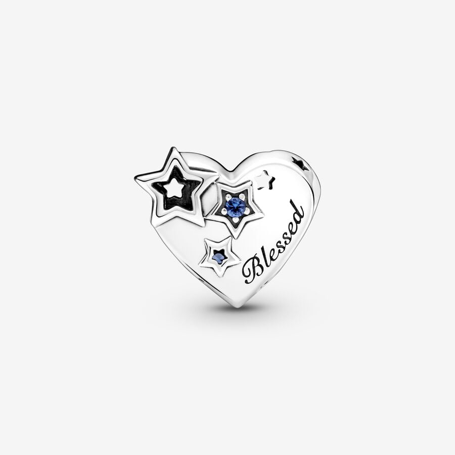 Heart Stars Thankful Charm