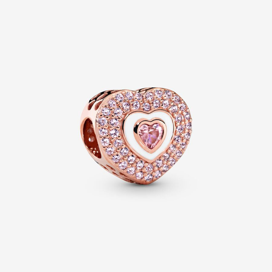 Rose Gold Heart Charm