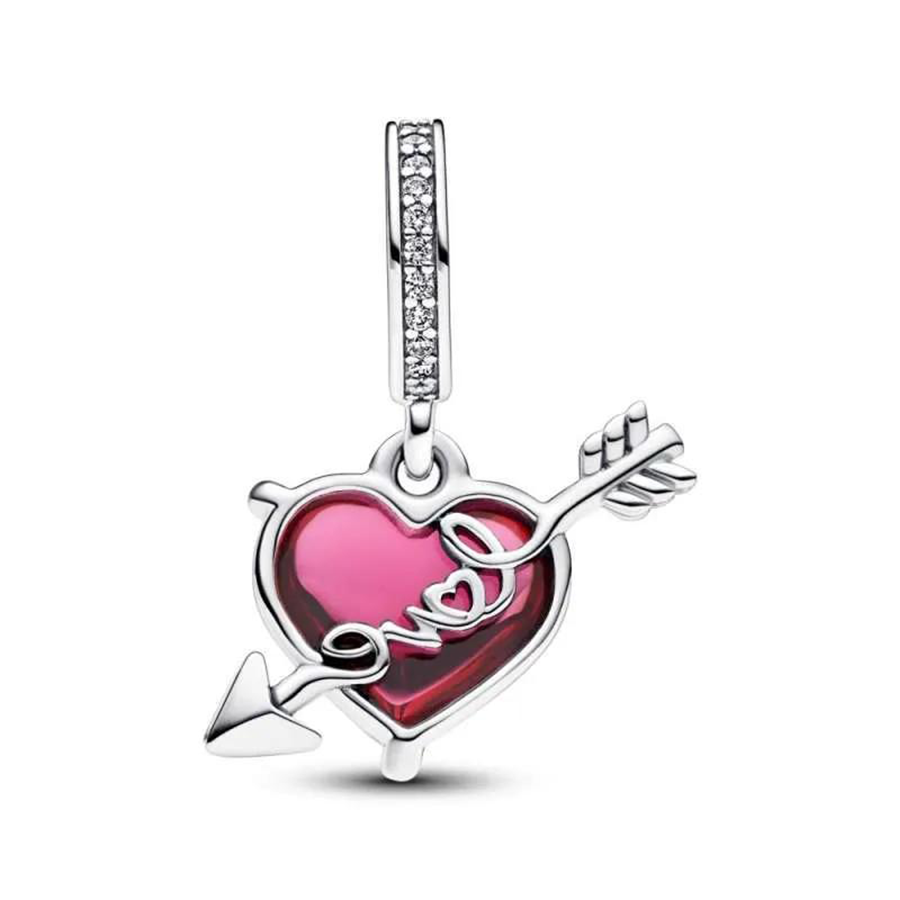 Red Heart & Arrow Charm