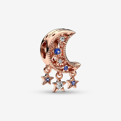 Half Moon & Stars Rose Gold Charm