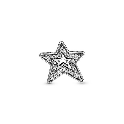 Sparkling Asymmetric Star Charm