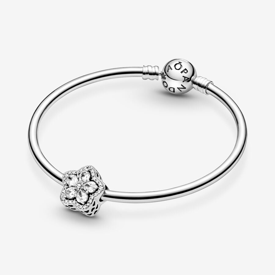 Sparkling Flower Pavé Charm