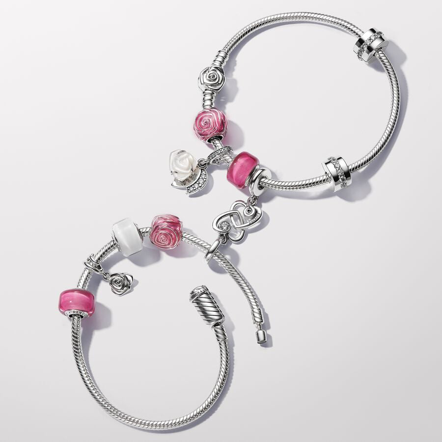 Rose Clasp Snake Chain Bracelet