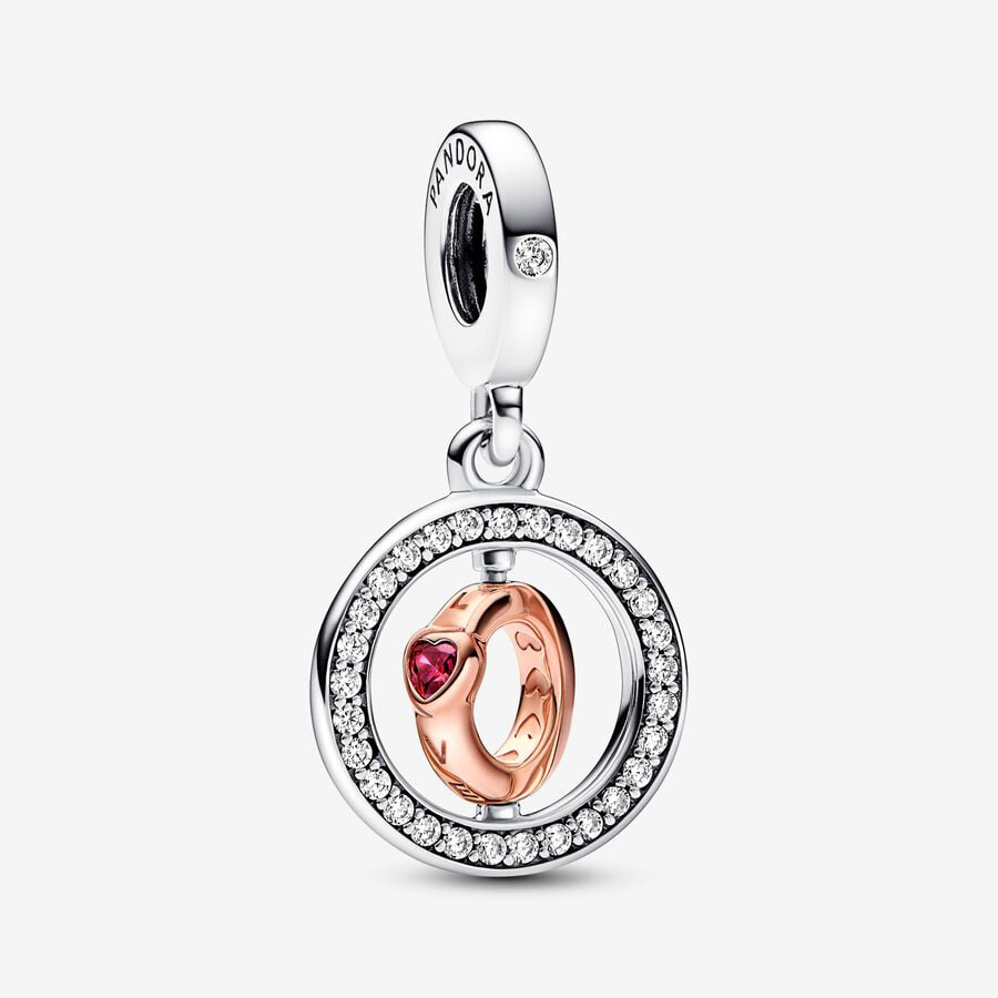 Spinning Love Rose Gold Charm