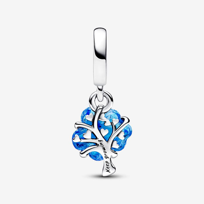 Blue Murano Glass Family Tree Charm